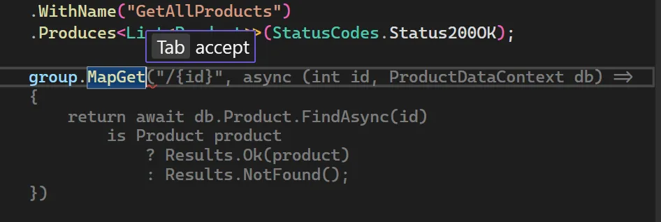 Code suggestions