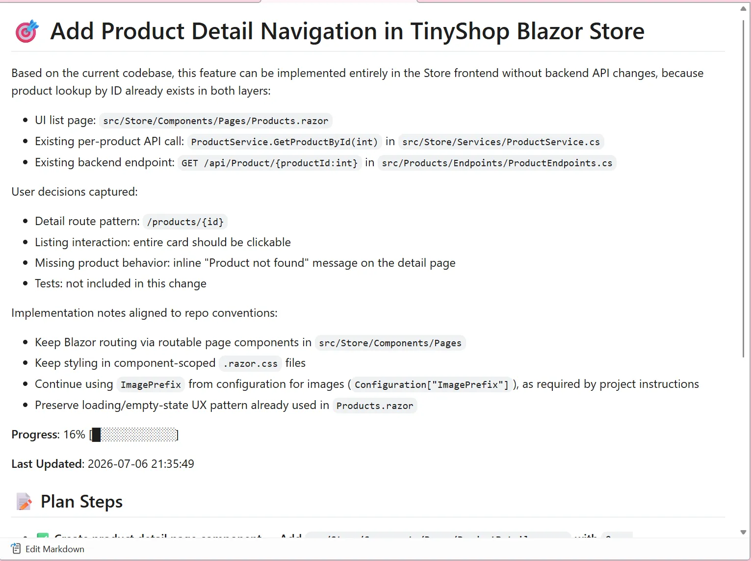 Watch implementation