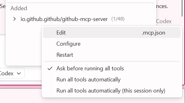 GitHub MCP authentication
